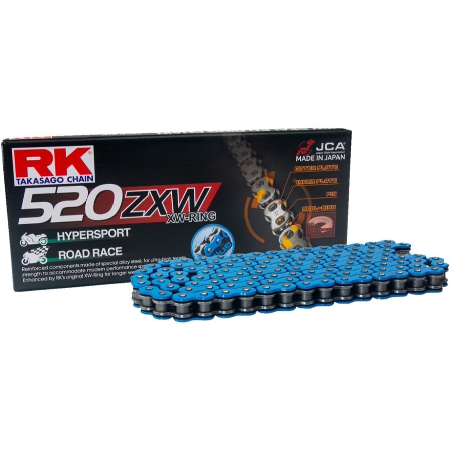 RK 520 ZXW XW-Ring Premium High Performance Chain – Blue, 120 Links BB520ZXW-120