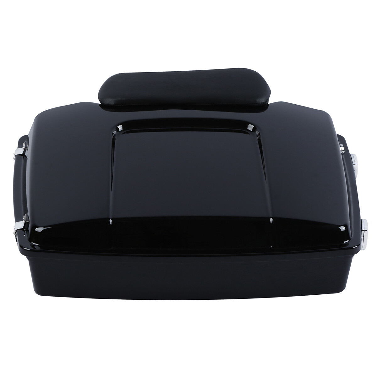 Vivid Black Razor Pack Trunk Chopped Backrest For Harley Tour Pak Touring 97-13