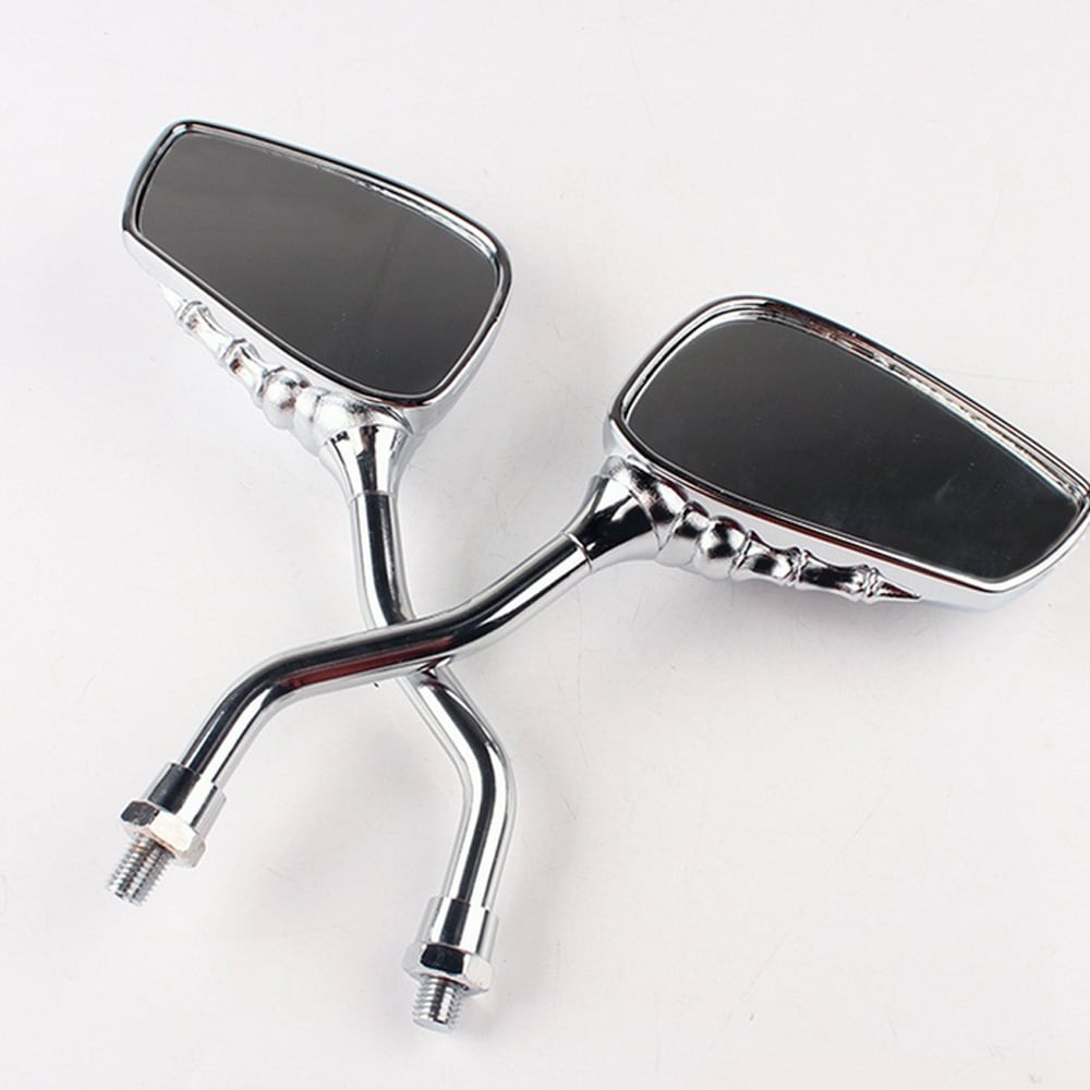 1 Pair of Motorcycle Motorbike Rear View Side Mirrors 8mm 10mm for Honda Suzuki