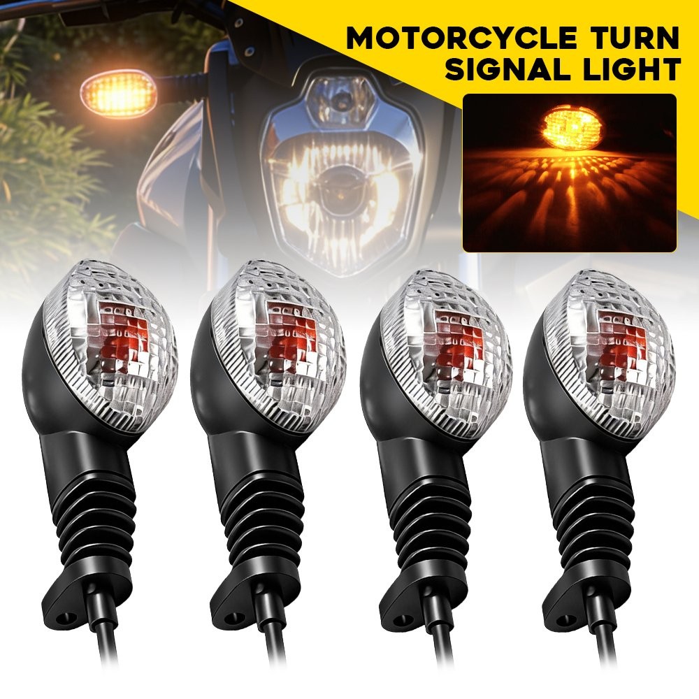 Clear Amber Turn Signal Light For Kawasaki EX250 Ninja 250 2008-2012 & KLX125L 4