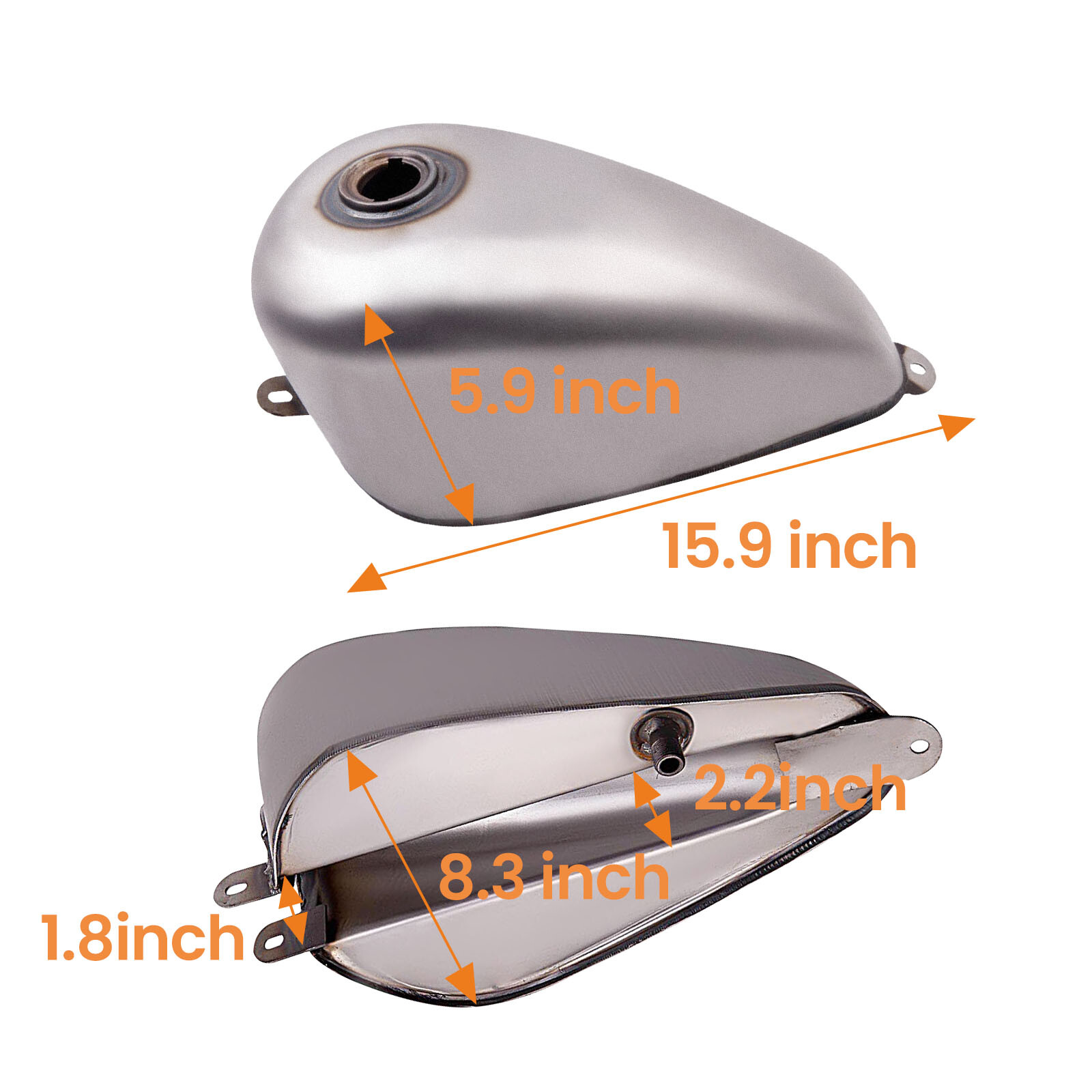 1.5 Gallon 5.6L Gas Fuel Tank For Harley Sportster Ironhead Bobber 1955-78
