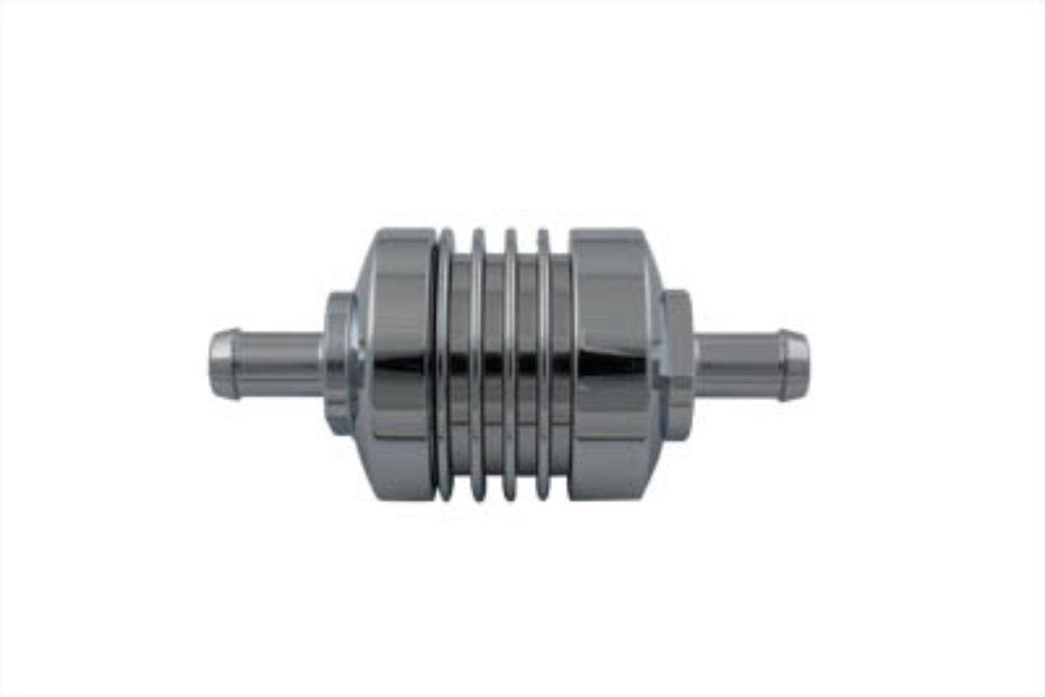 V-Twin 35-0635 Chrome Billet 5/16″ High Flow In-Line Fuel Filter