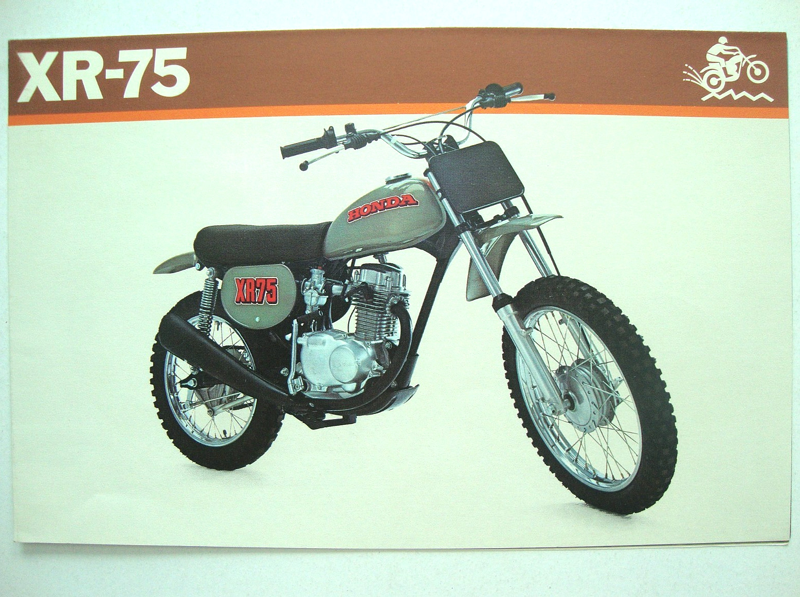 1973 HONDA XR75-K0 XR75 Dirt Bike Motorcycle Genuine OEM Sales Brochure MINT