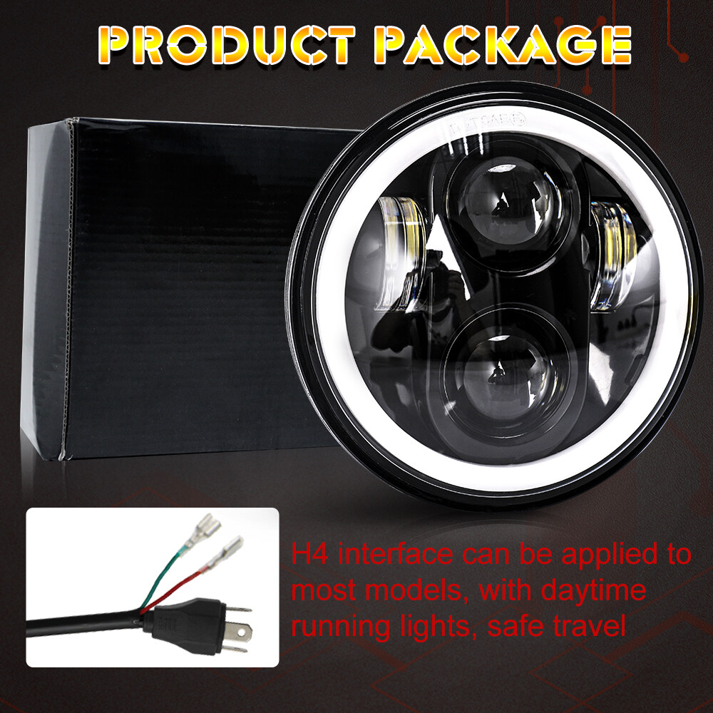 Halo 5.75″ LED Headlight For Shadow ACE Sabre Spirit VLX 600 750 1100 GL 1800