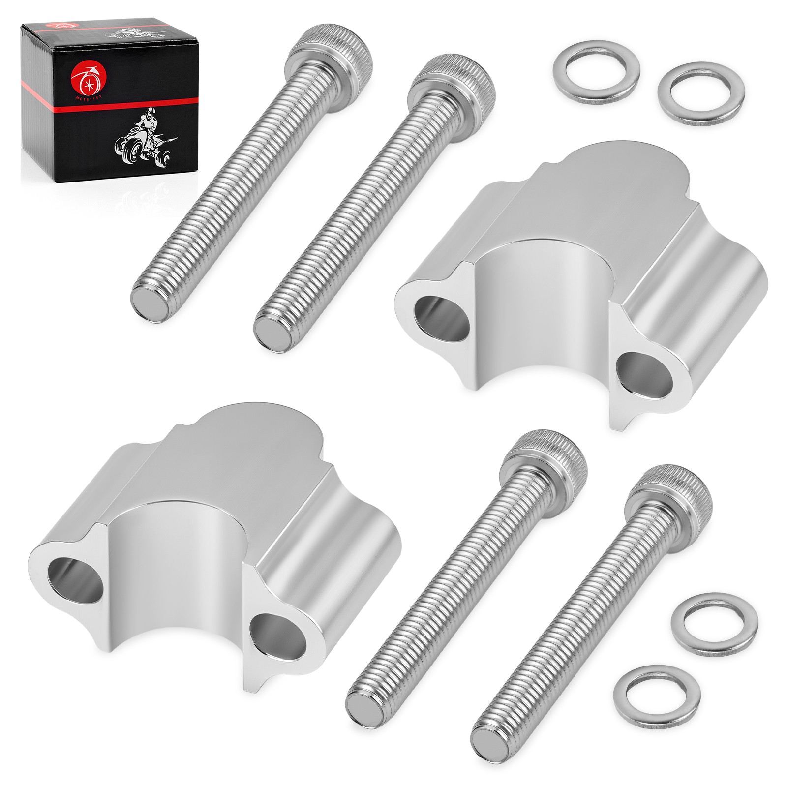 30mm Height Handlebar Risers 7/8″ Bar Clamp Kit For ATV Dirt Bike Honda Yamaha