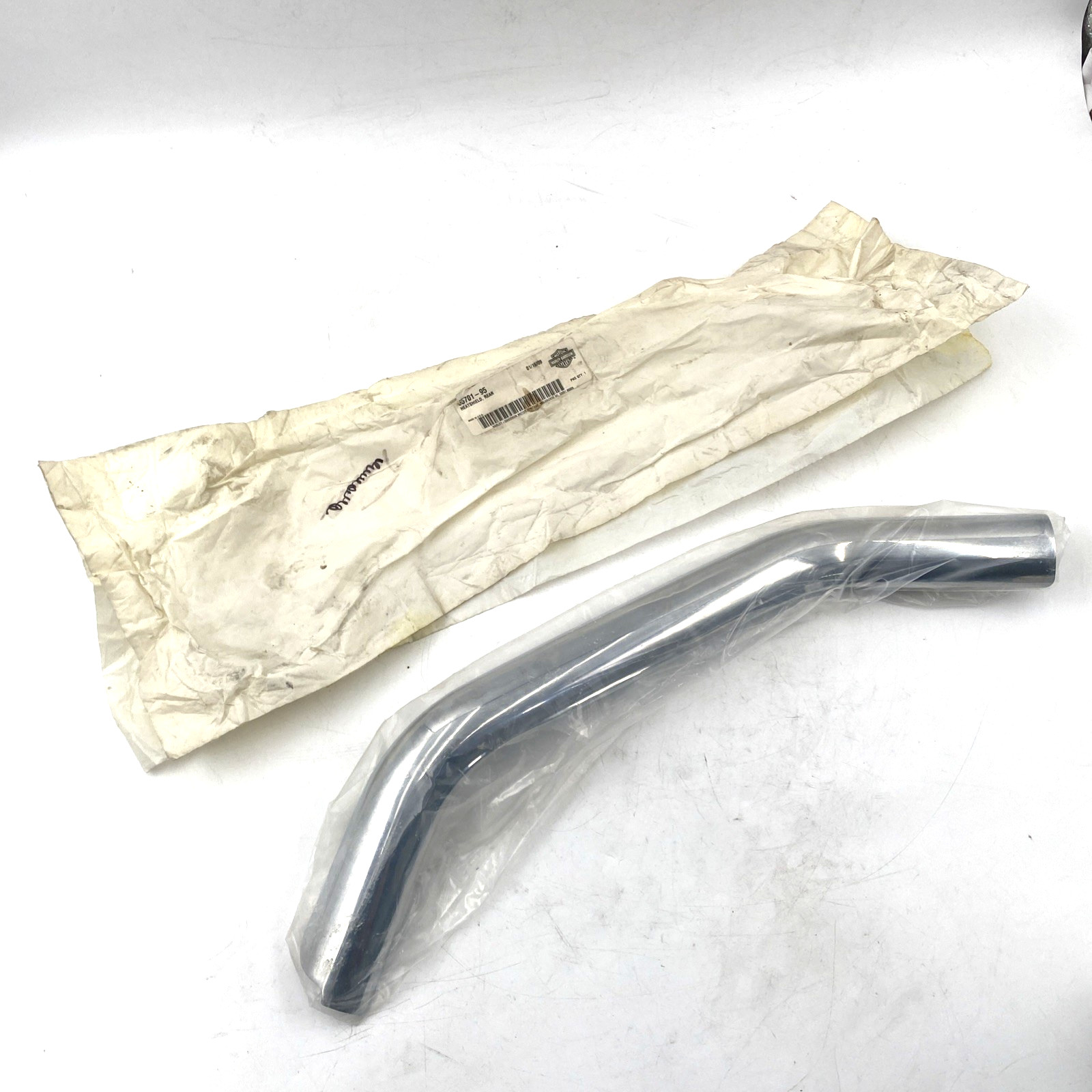OEM Harley 65701-95 Chrome Rear Exhaust Heat Shield 95-05 Dyna Super Glide FXD