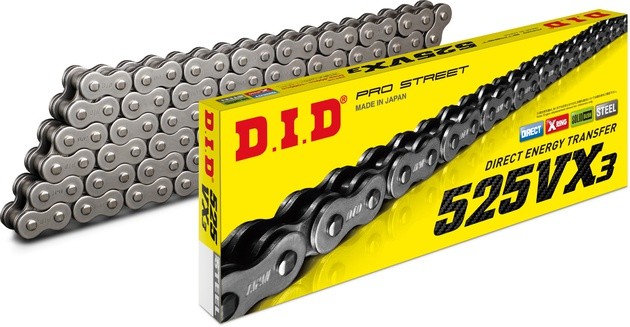 DID 525 VX3 Series X-Ring Chain 120 Links Natural
