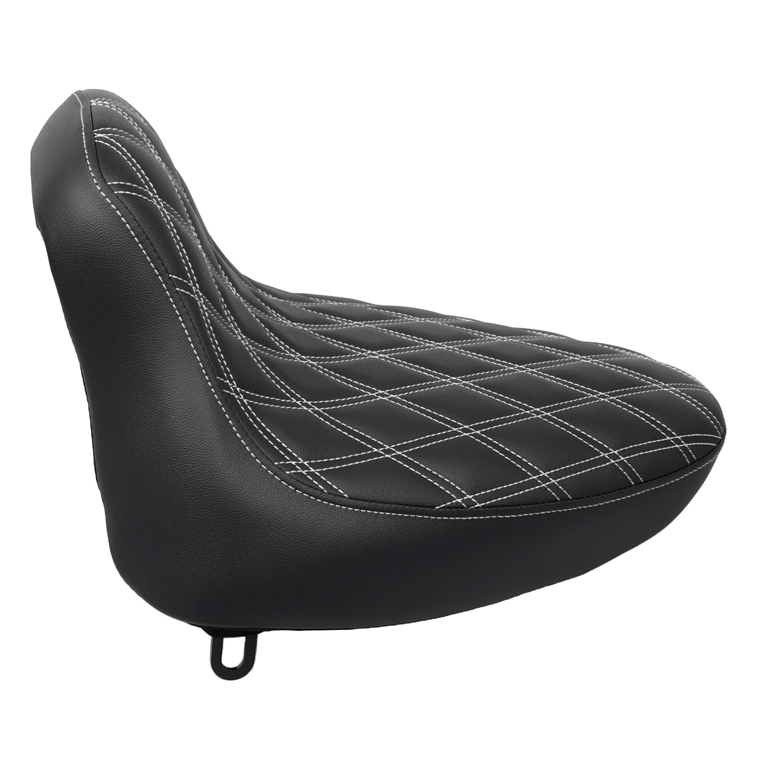 White Stitching Front Driver Solo Seat For Harley Fat Boy Heritage Softail FLSTC