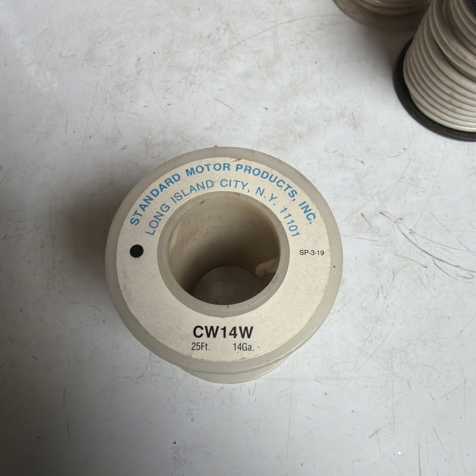 Mize And Company 14 Gauge Jiffy Spoil White Wire, 25 Ft Spool, NOS Sealed