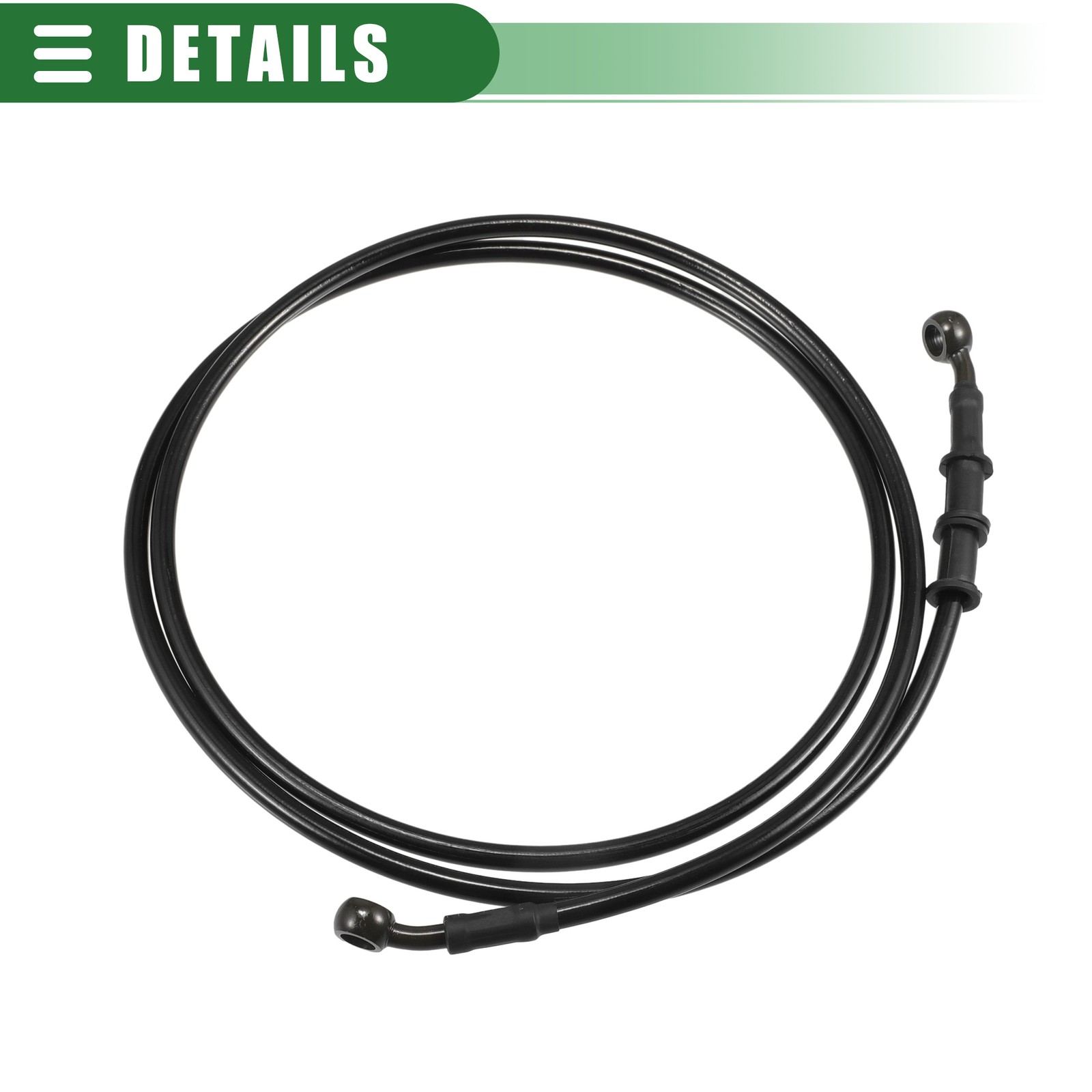 170cm Motorcycle Braided Hydraulic Brake Line Oil Hose Black Army Green 1 Set