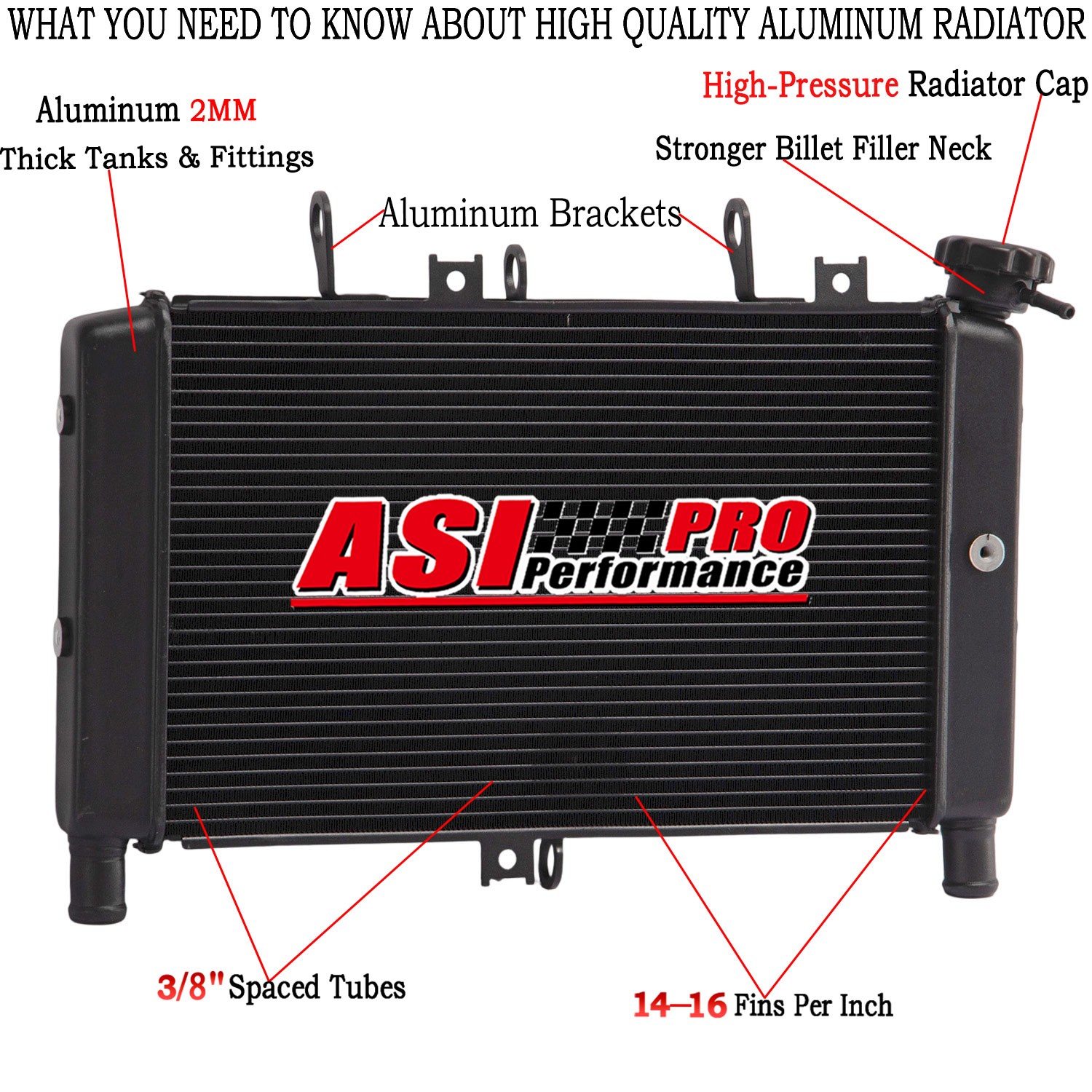 ASI Aluminum Radiator Fits Yamaha TRACER 900 GT 2021-2024/XSR900 2022-2024