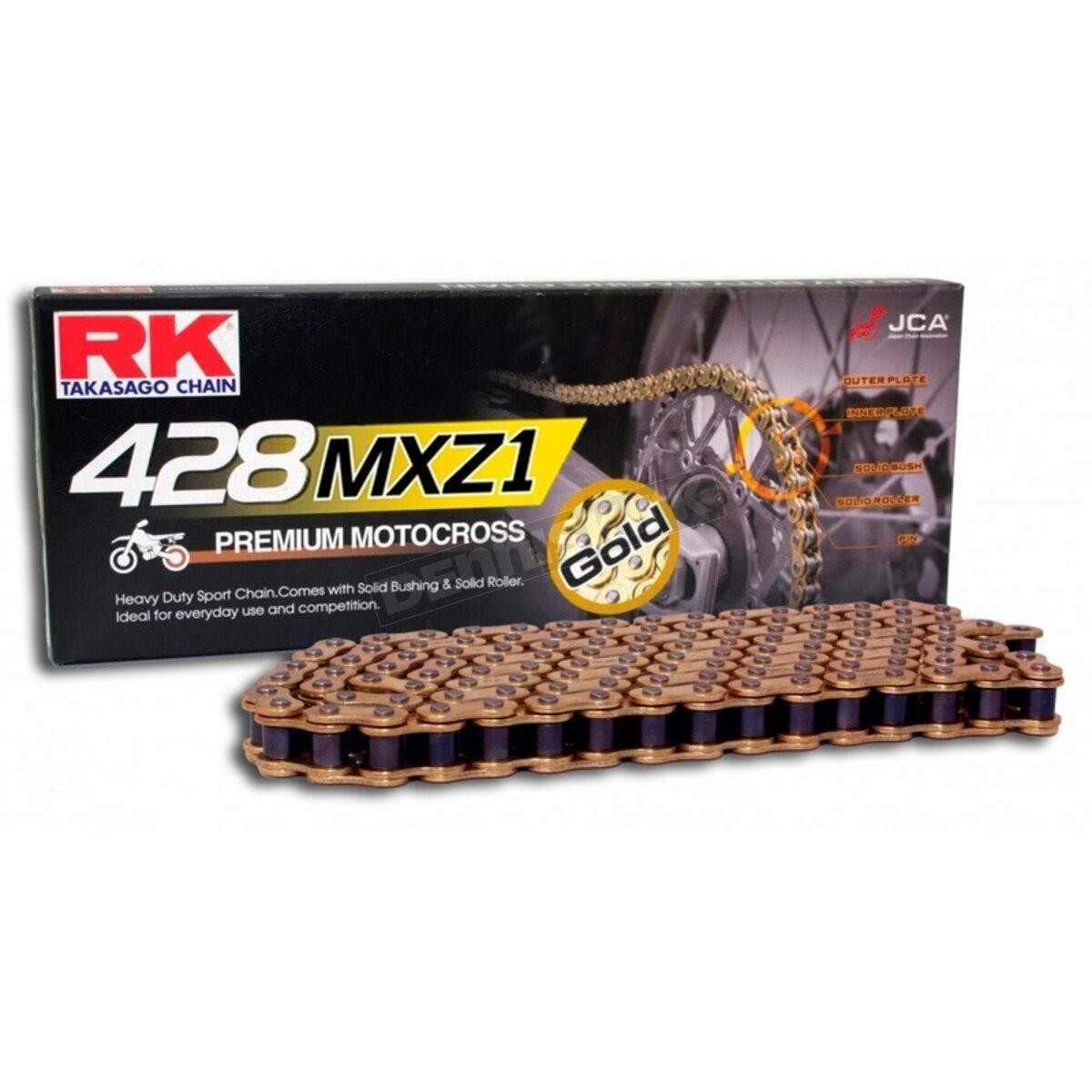 RK Racing GB428MXZ1-120 Gold Heavy Duty 120 Link Racing Chain w/ Connector