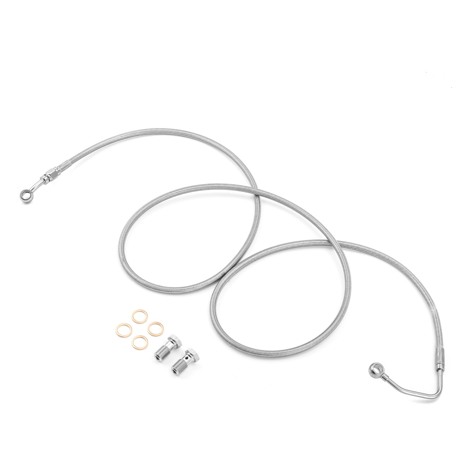 71″ Stainless Steel Brake Line Kit For Harley 08-13 Road King ABS 16″-18″ Bar