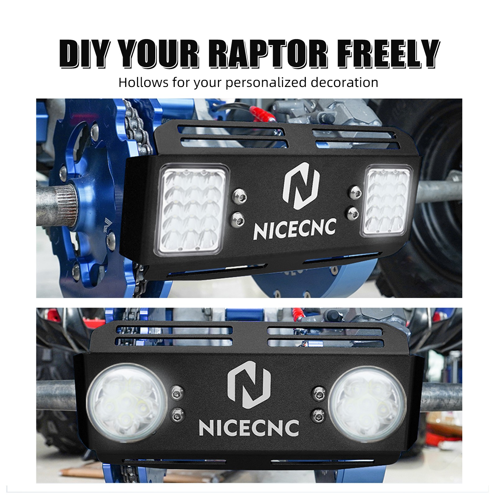 NICECNC Rear Bumper Bash Guard For Yamaha Raptor 700 Special Edition 2006-2026