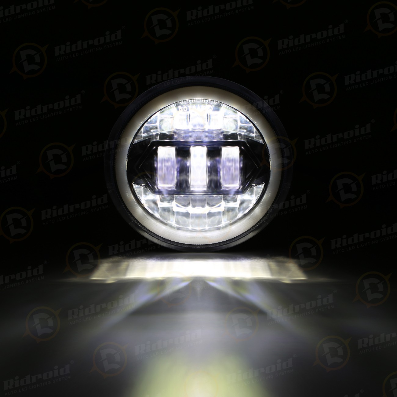 80W 5-3/4″ 5.75 LED Motorcycle Headlight Black for Harley Sportster Dyna Softail