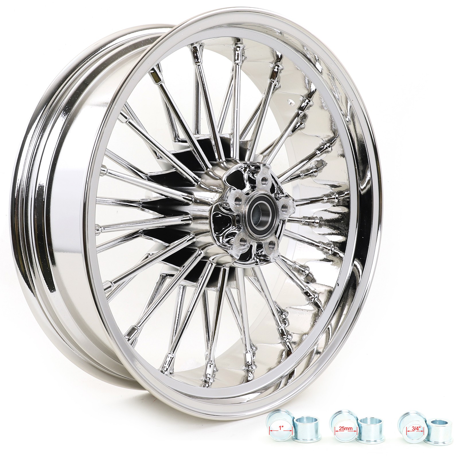 For Harley Heritage Softail Classic 21×2.15 18×5.5 Fat Spoke Wheels Night Train