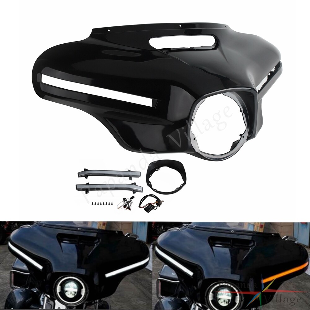 For Harley Electra Glide Street Glide 2015-2024 Batwing Fairing LED Turn Signals