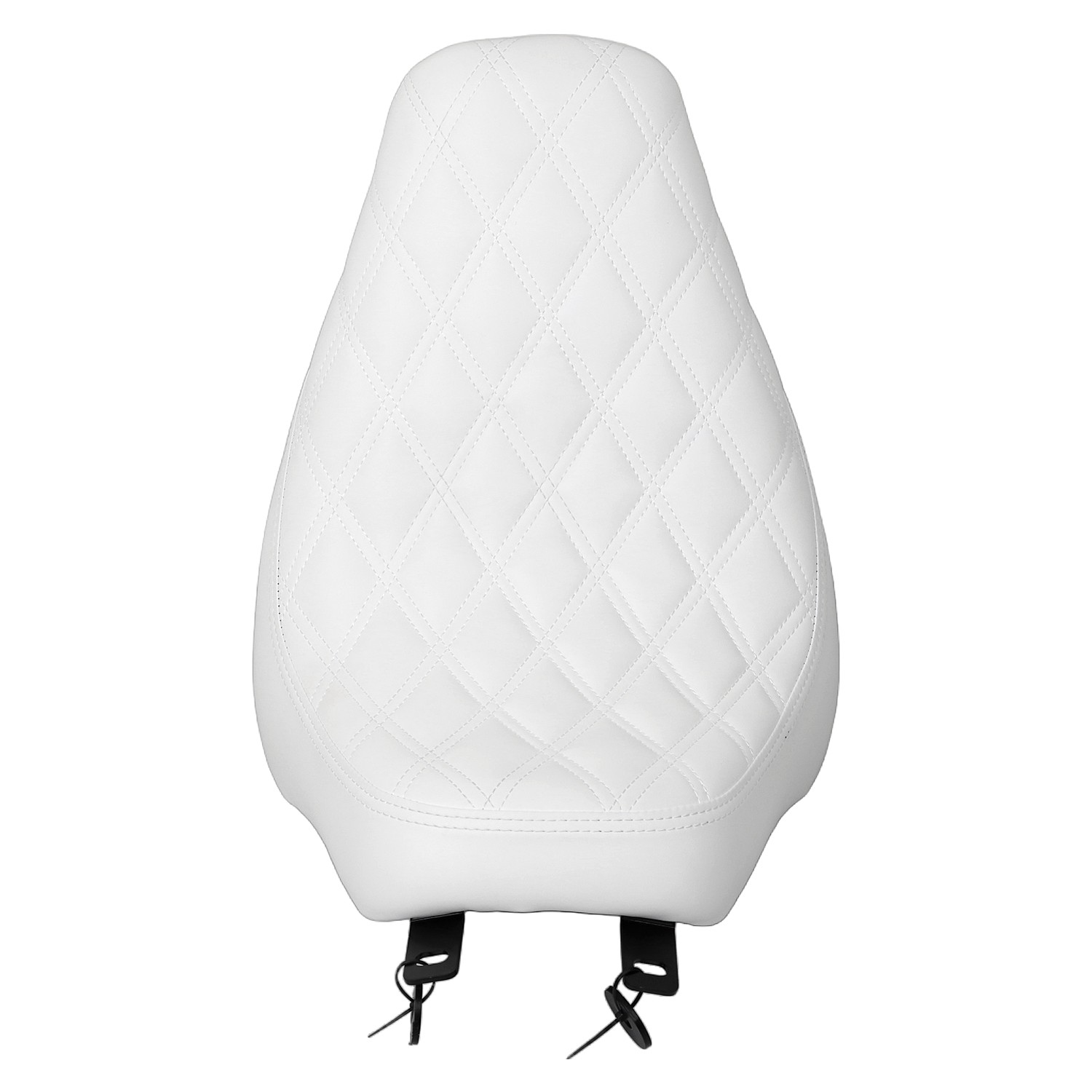 Driver Solo Seat White Stitching For Harley Heritage Softail FLSTC Deluxe 06-17