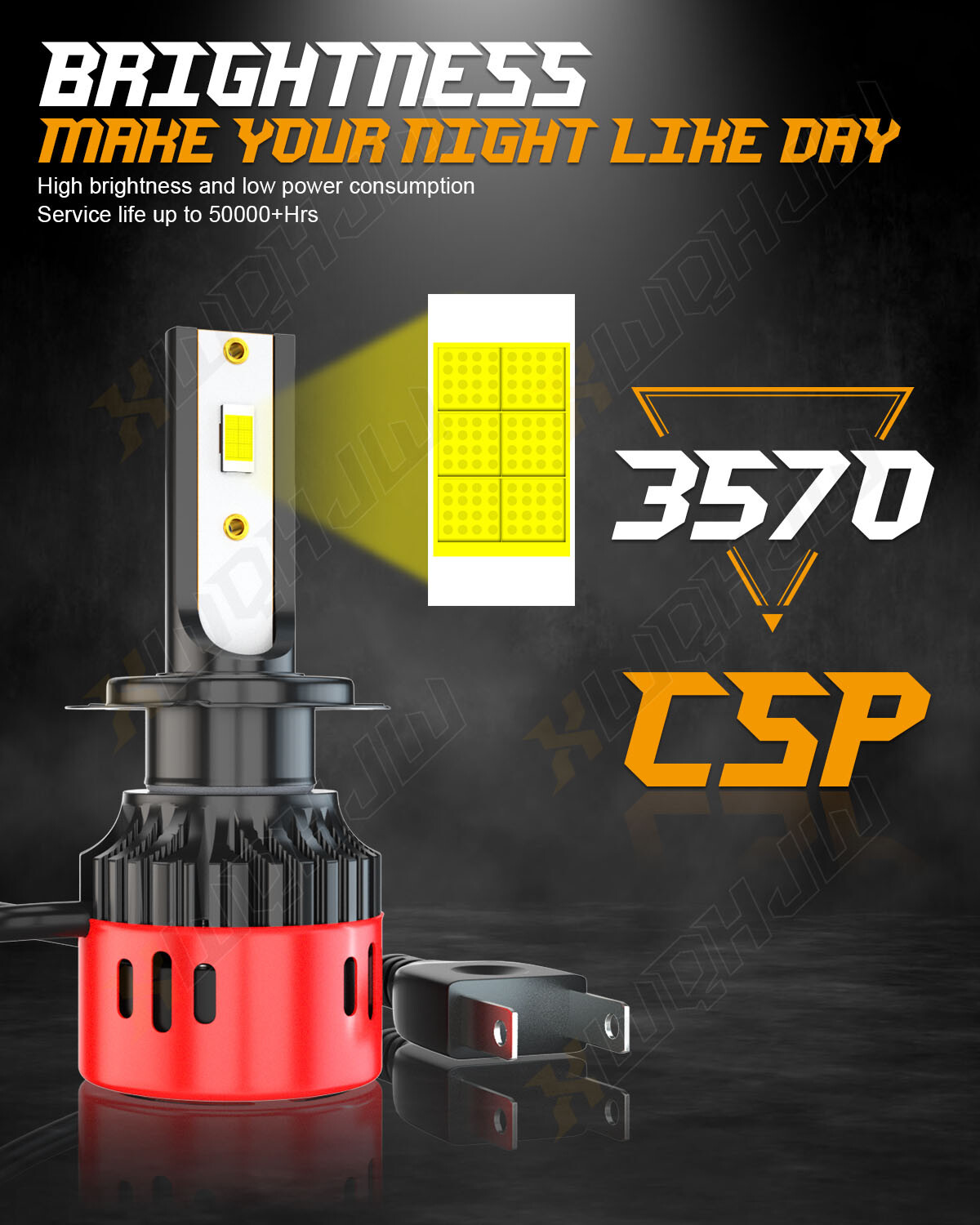 2X H7 LED Headlight Bulb For Kawasaki Ninja ZX6R ZX636C 2003-2006 ZX636E 2013-14