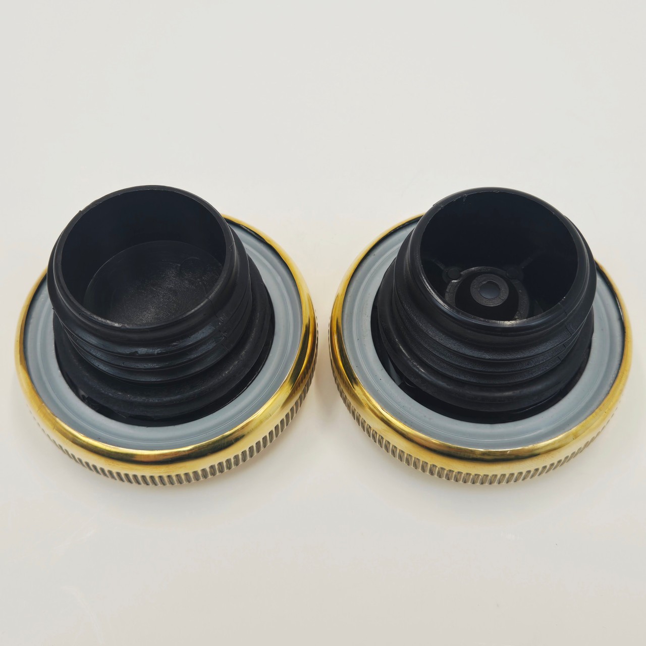 Brass Plated Gas Caps OE Style Vented/Non-Vented for ALL 1982+ Harley Split Tank