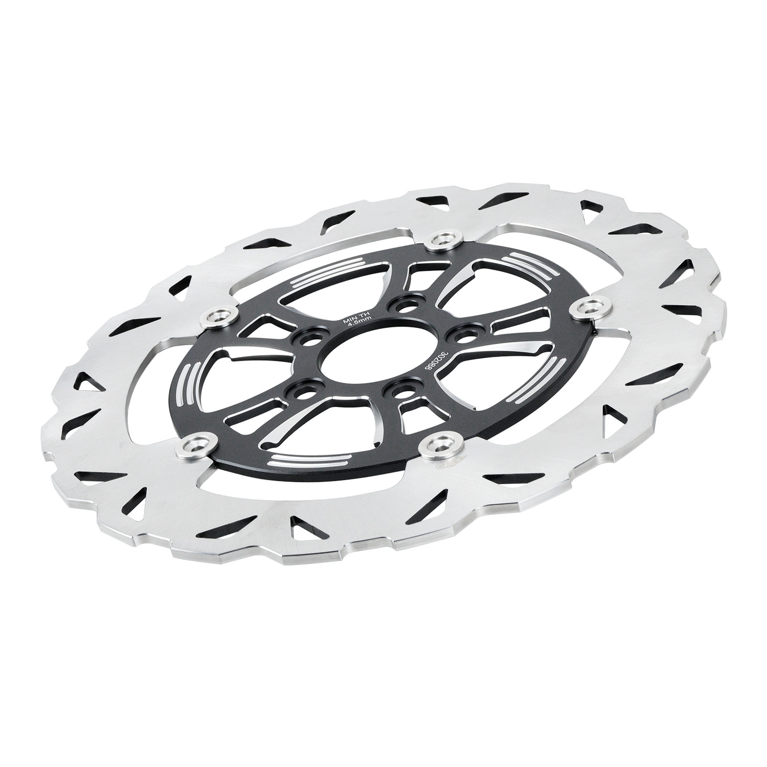 1 Set 12.6” Floating Black Front Brake Rotor for Harley 2024-later FLHX FLTRX