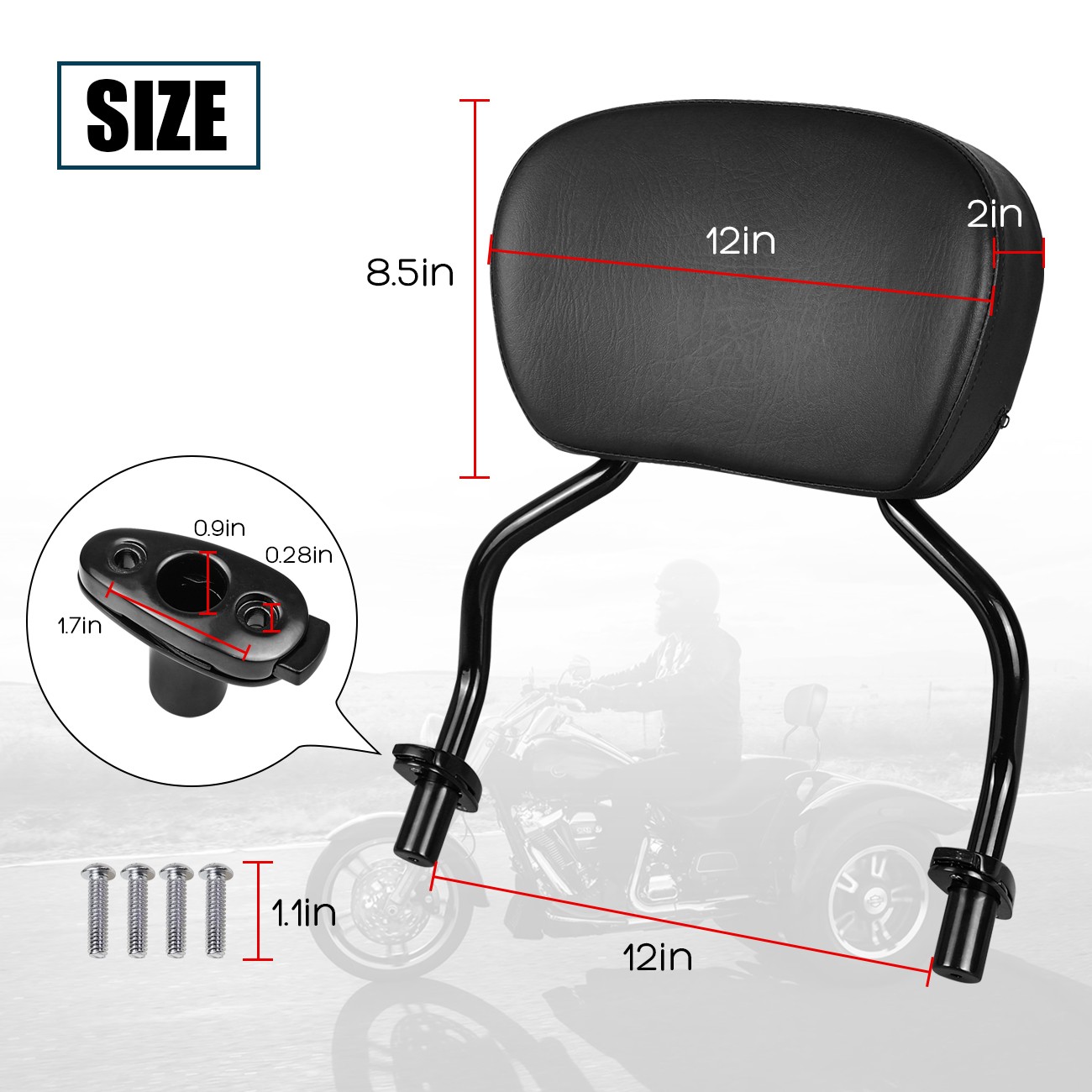 Rear Backrest Sissy Bar for Harley Road Glide 3 FLTRT Freewheeler FLRT 2015-2025