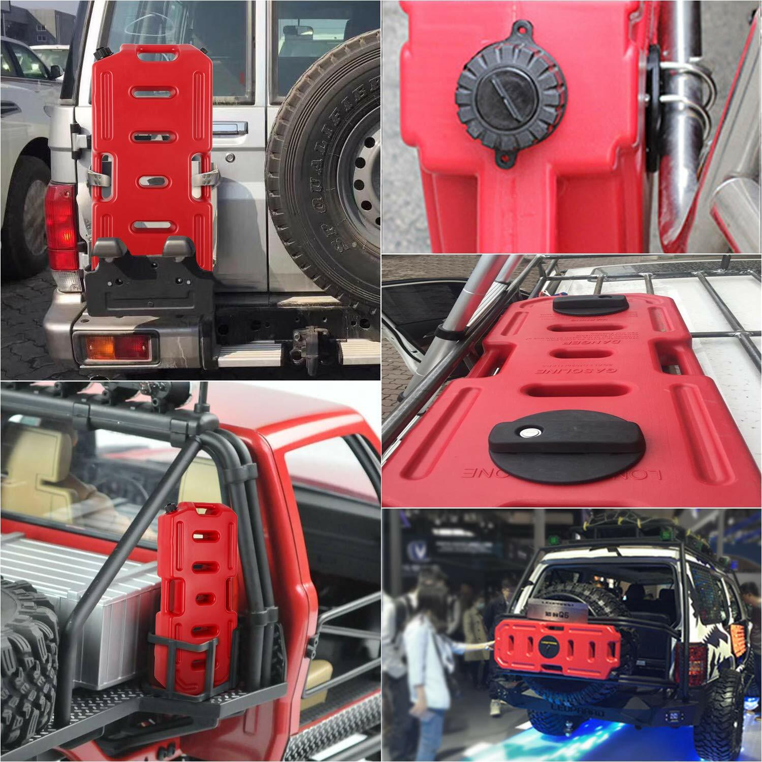 5/8 Gallon Fuel Pack Gas Container Fuel Can Lock for Jeep ATV UTV Polaris RZR