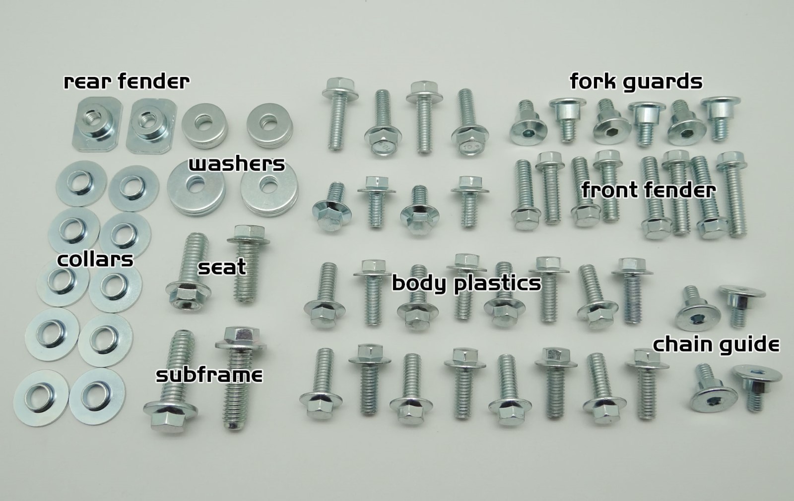 SPECBOLT WR PLASTICS BODY WORK BOLT SET YAMAHA WR250F WR450F WR426F WR400F