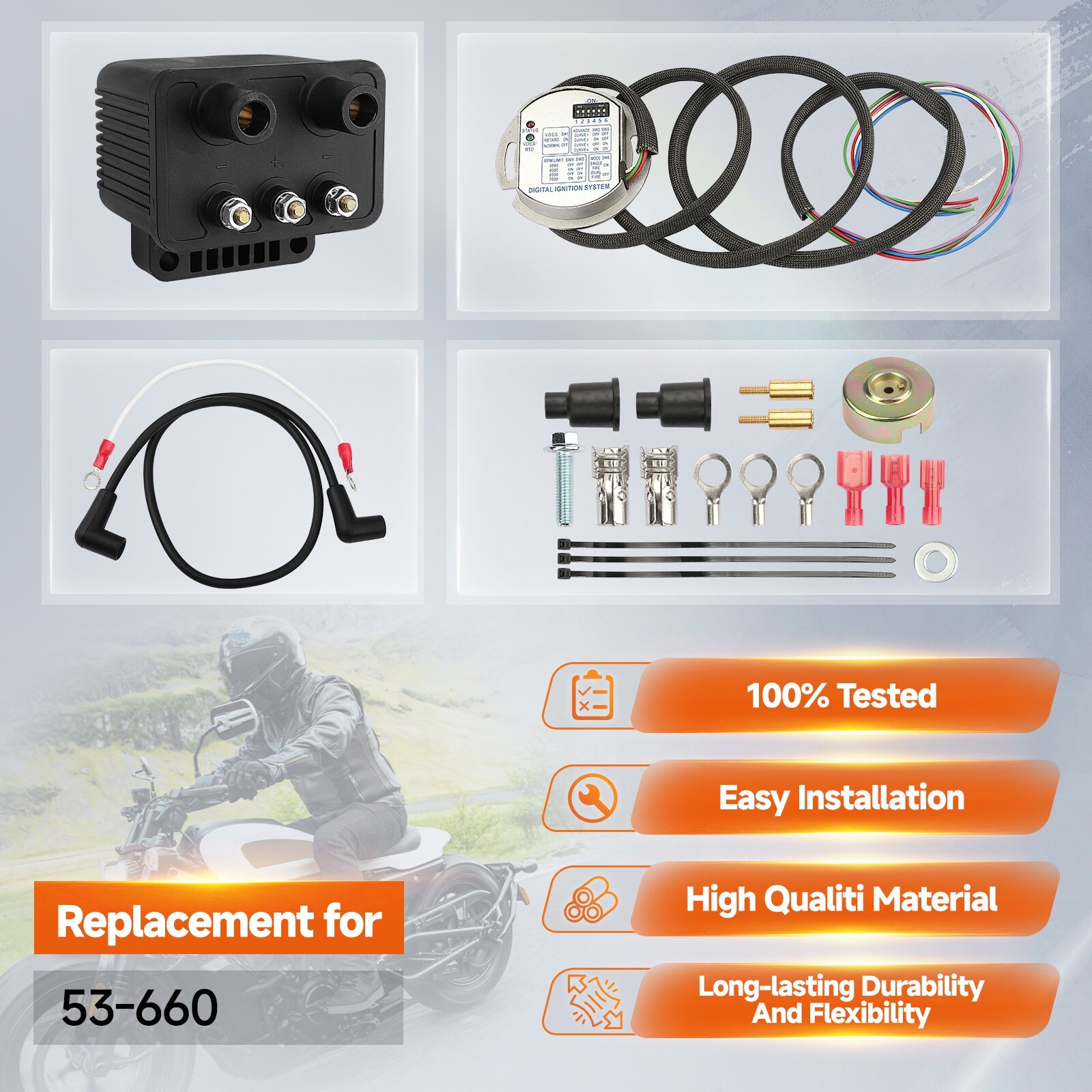 Replace Ultima Programmable Ignition 53-660 For Harley Shovelhead Evolution New