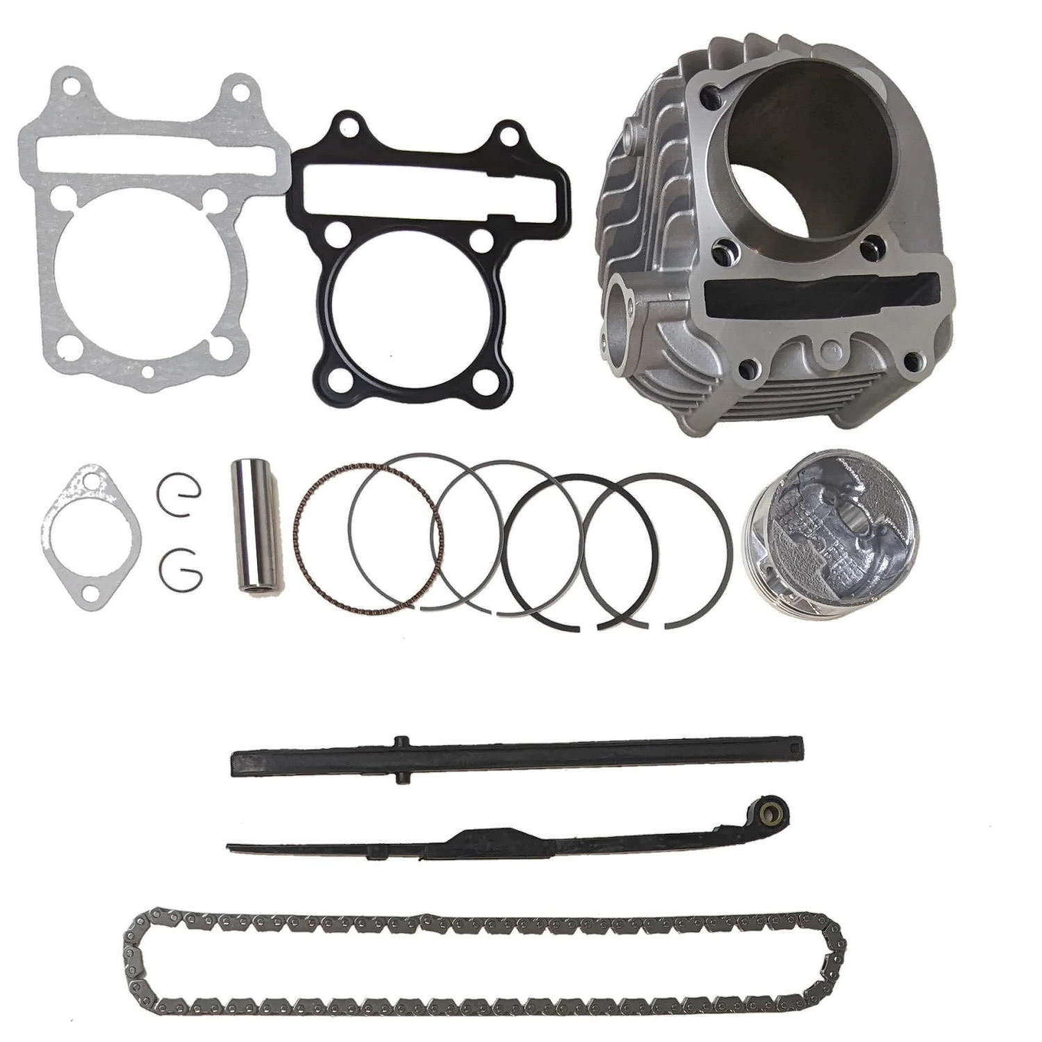 61mm Big Bore Cylinder Head & Piston Ring Rebuild Kit for GY6 170cc-200cc ATVs