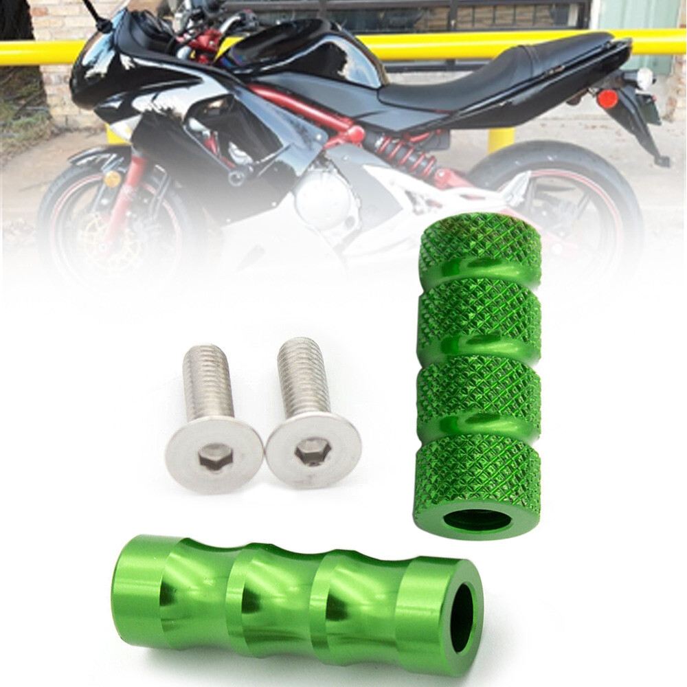 Toe Shifter Peg Green 1 pair 6mm Foot Shift Edge Peg CNC 2pcs Fits For Chopper