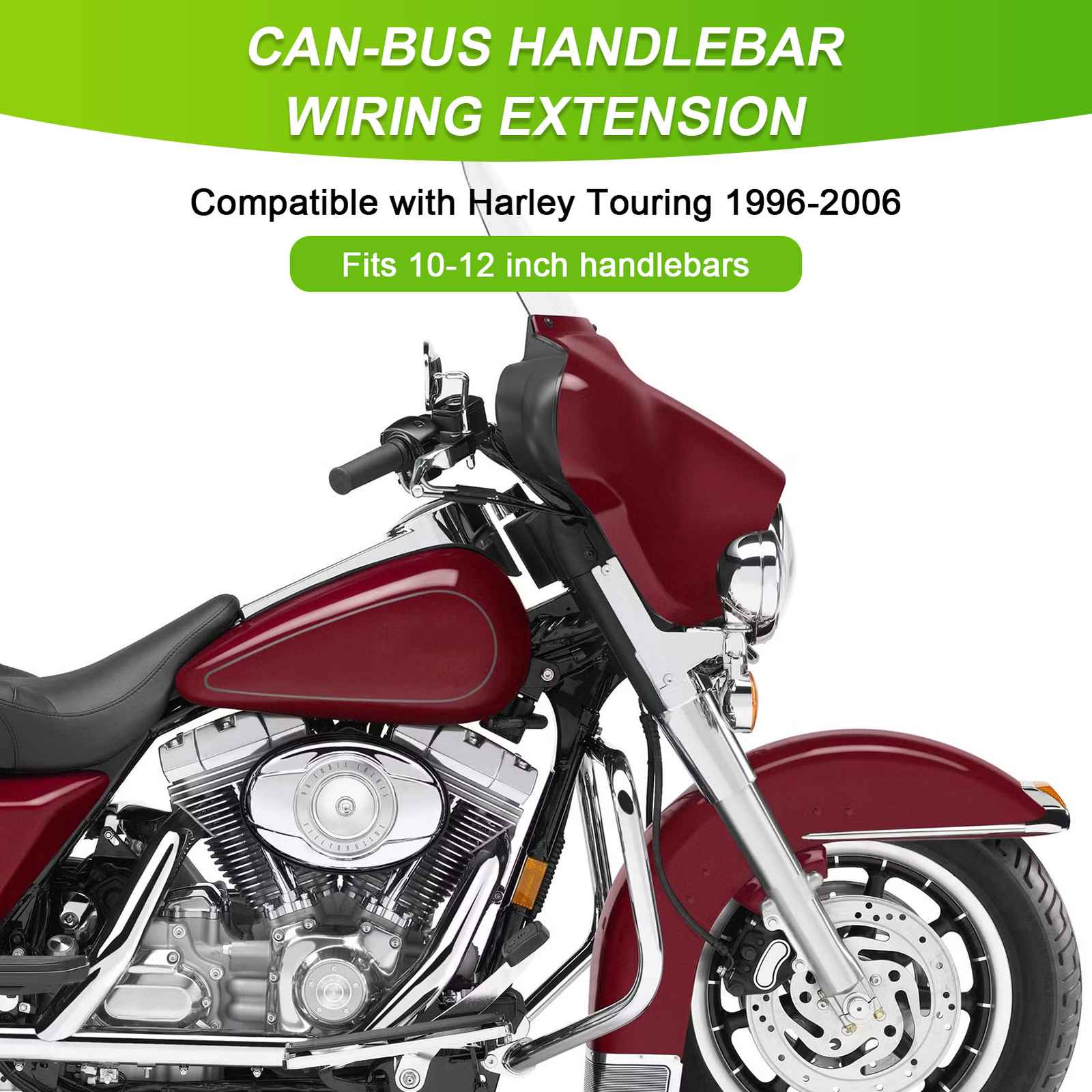 10″-12″ Handlebar Wire Harness Extension Kit for Harley Electra Road King 96-06