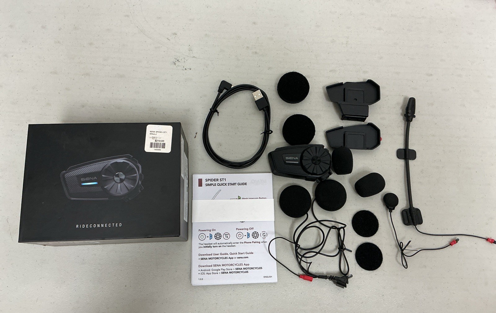 SENA Spider ST1 Motorcycle Headset w/ Mesh Communication System