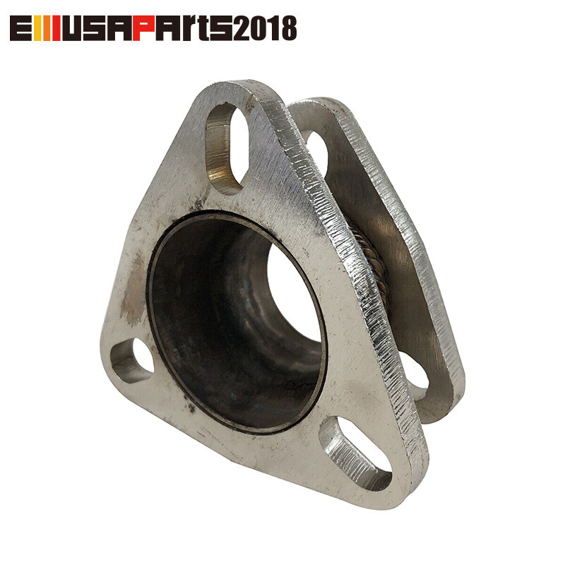 1x 2.5″ to 2″ 3 Bolt Exhaust Muffler Pipe Extension Flange Mild Steel 2″ Height
