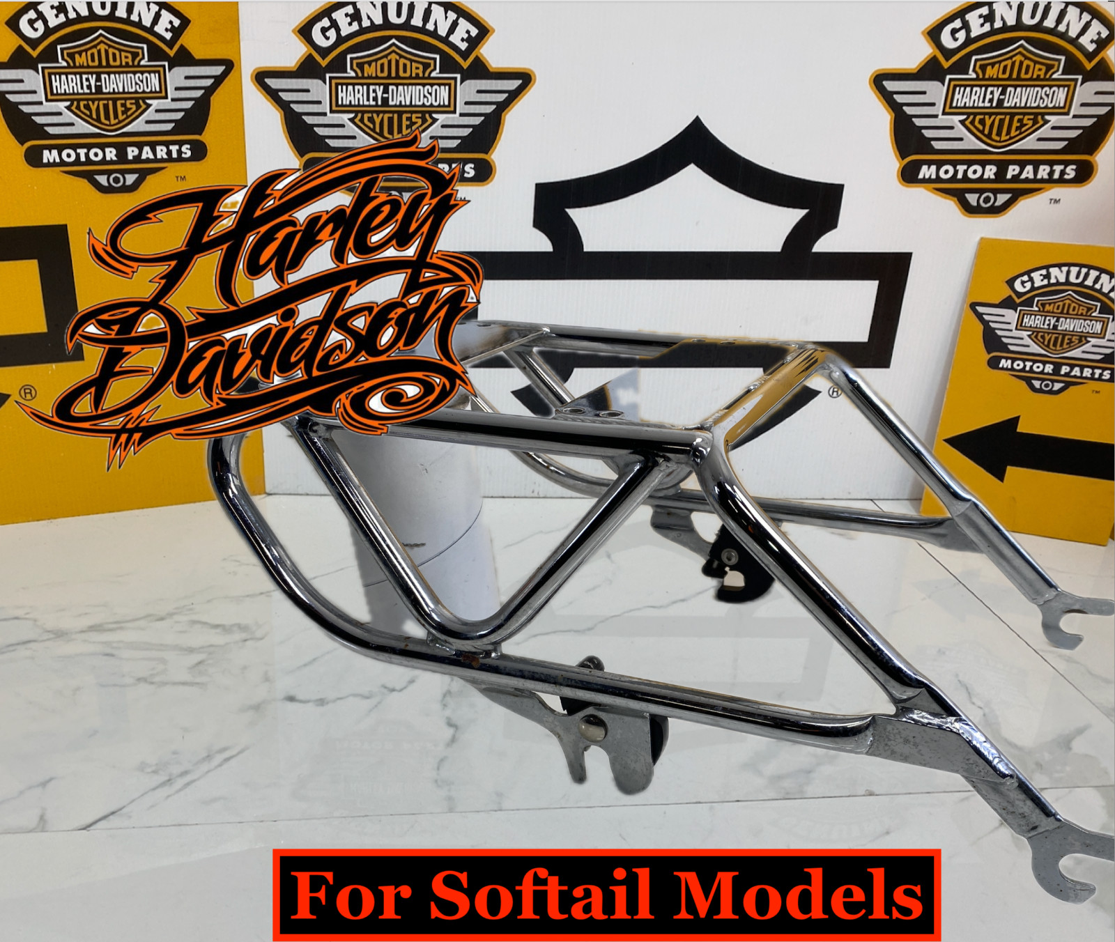 OEM 00-17HD Heritage Fatboy Springer Softail Tour Pak Pack Detachable Rack Mount