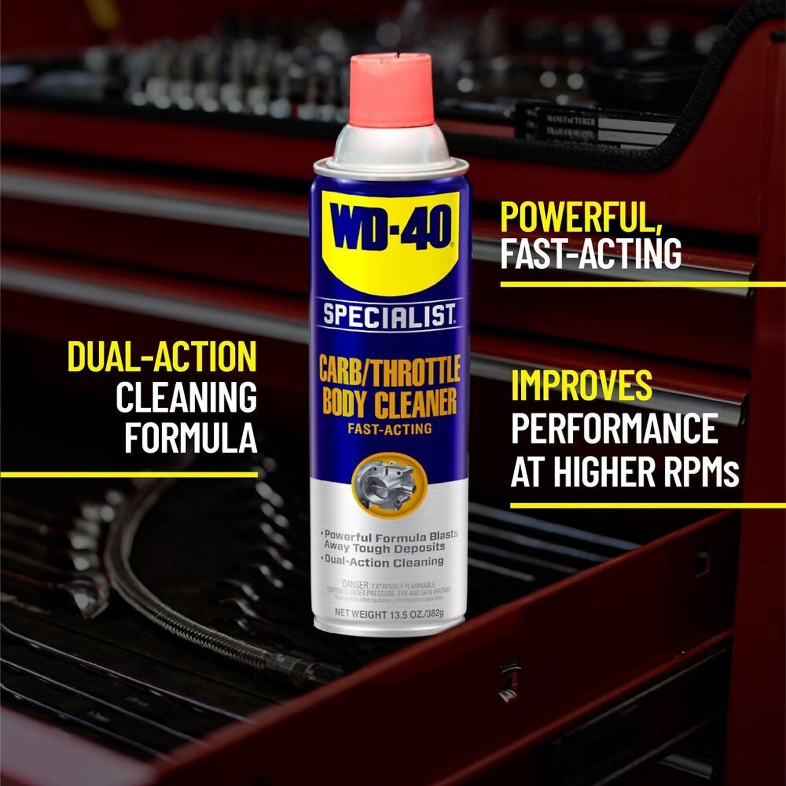 WD-40 Specialist Carb/Throttle Body & Parts 1 Count (Pack of 1), Silver