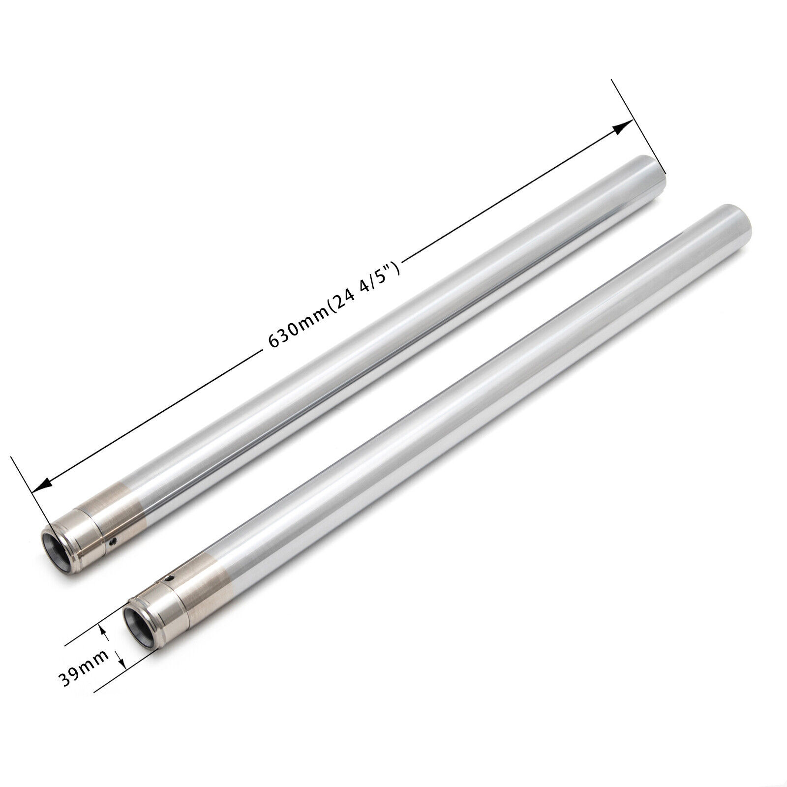 Chrome 39mm Front Fork Tubes For Harley Sportster XL1200L XL1200N XL1200C 07-11