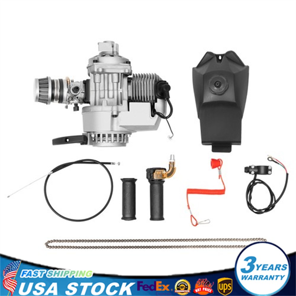 Bicycle Motor 49cc 2 Stroke Petrol Gas Motor Engine Kit Set ATV Scooter Pit Bike