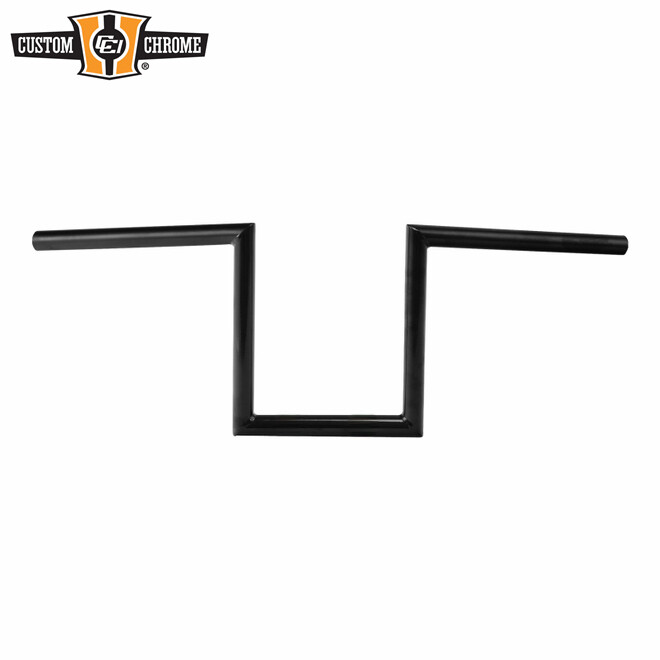 Black 1″ Wide Z-Bar 10″ Rise 60’s Handlebar W/O Indent Fit For Harley 1″Clamp