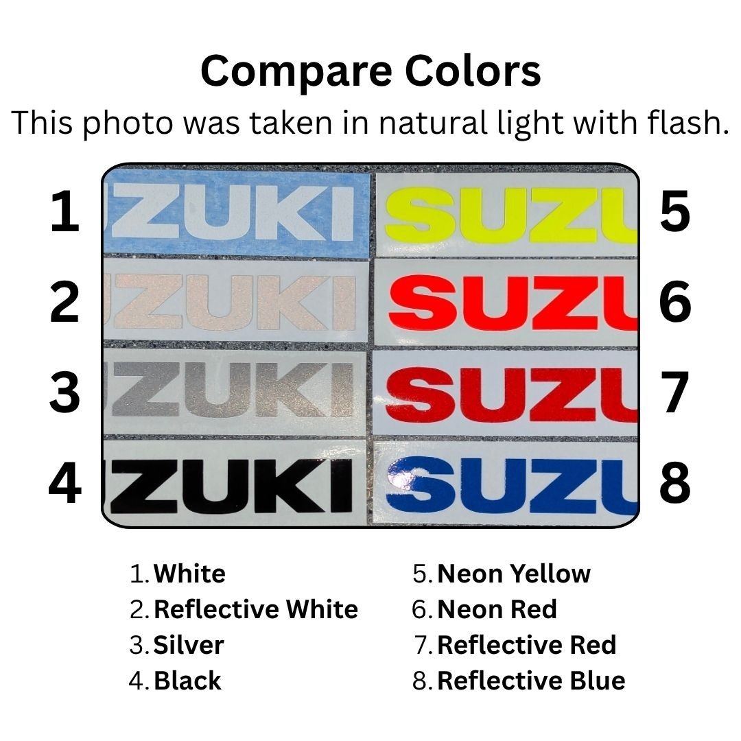 Suzuki S decals 750 stickers 600 gsxr 1000 sv 650 250 rm 8r moto gp z 450 90 50