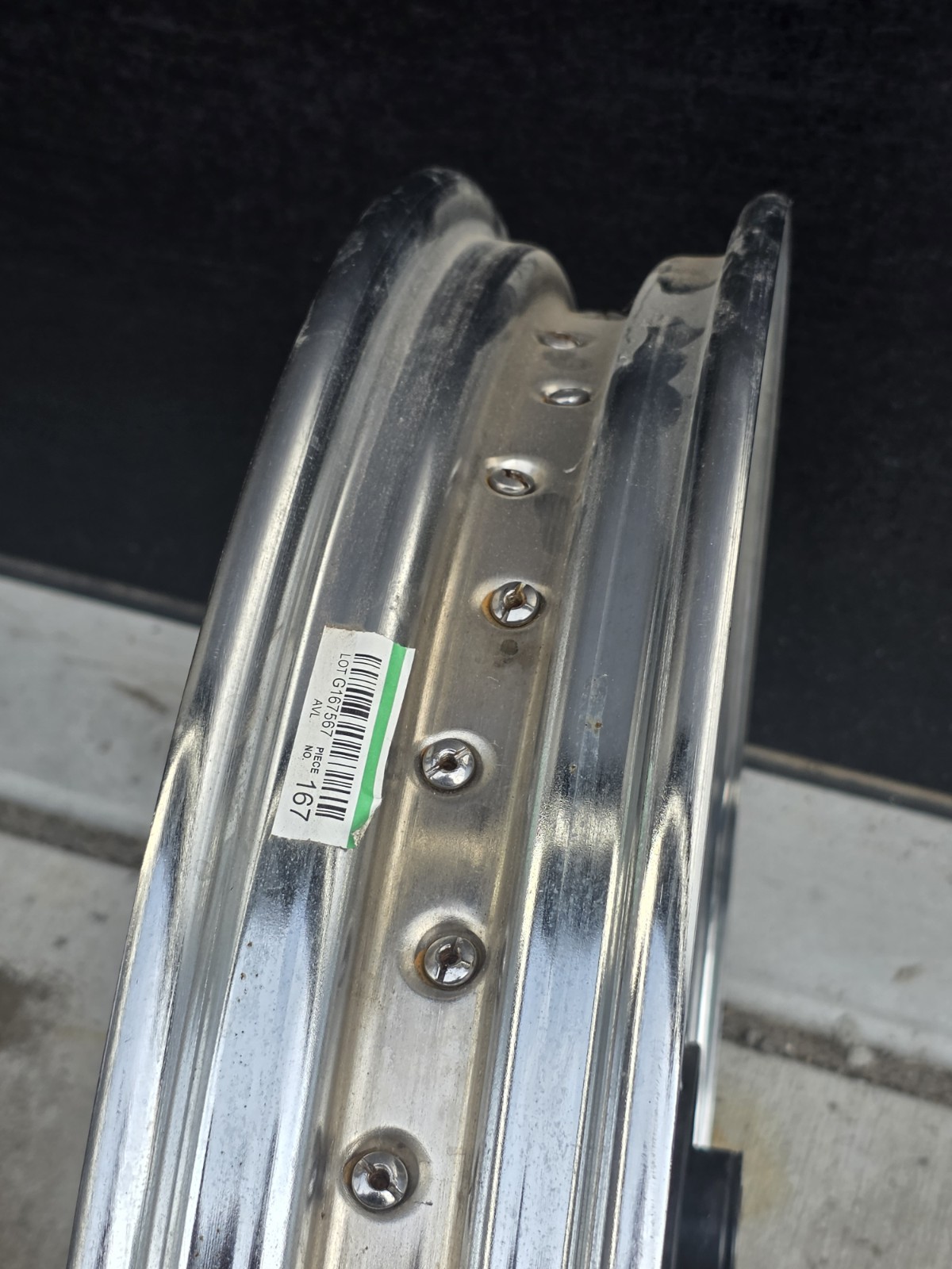 Star Hub Chrome Harley 23″ Front Spoke Black Hub Wheel Panhead