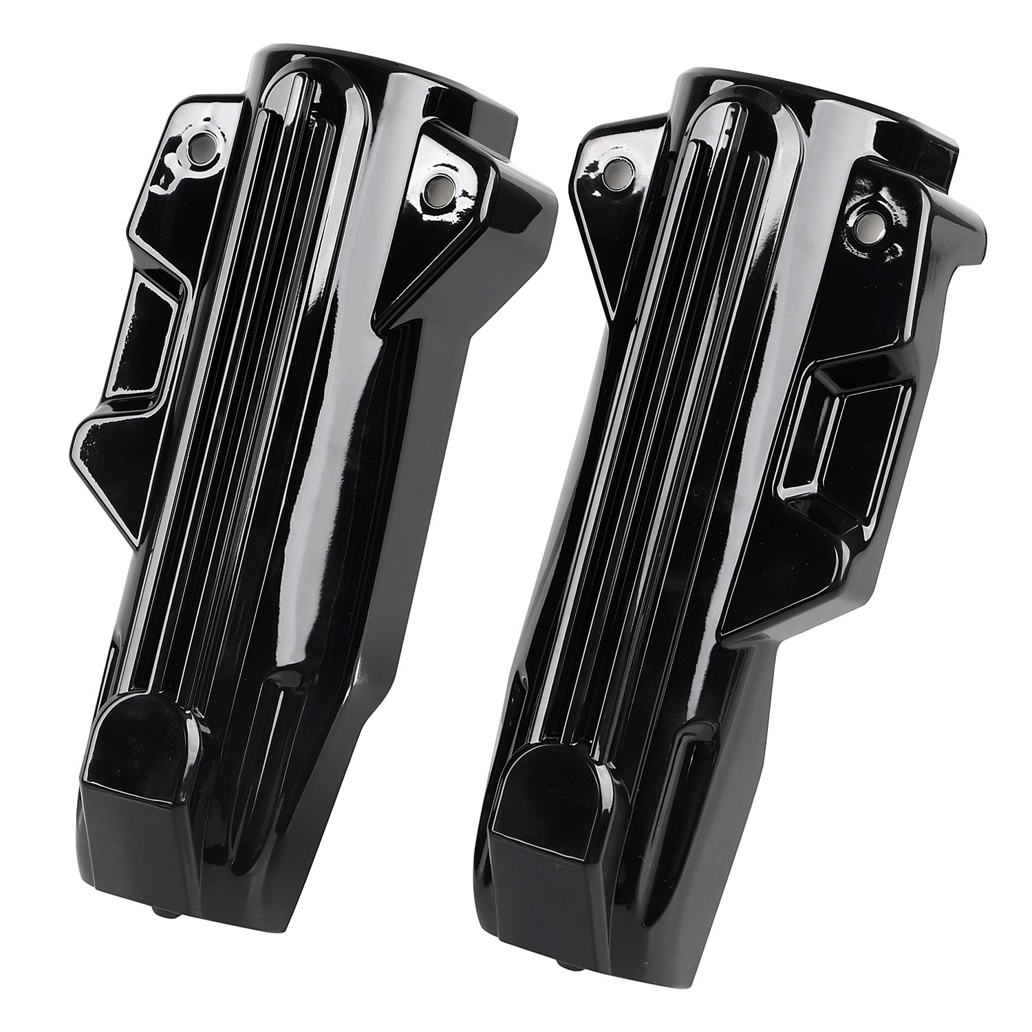 US Black Lower Fork Covers Upper Fork Slider Accent For Harley Road Street Glide