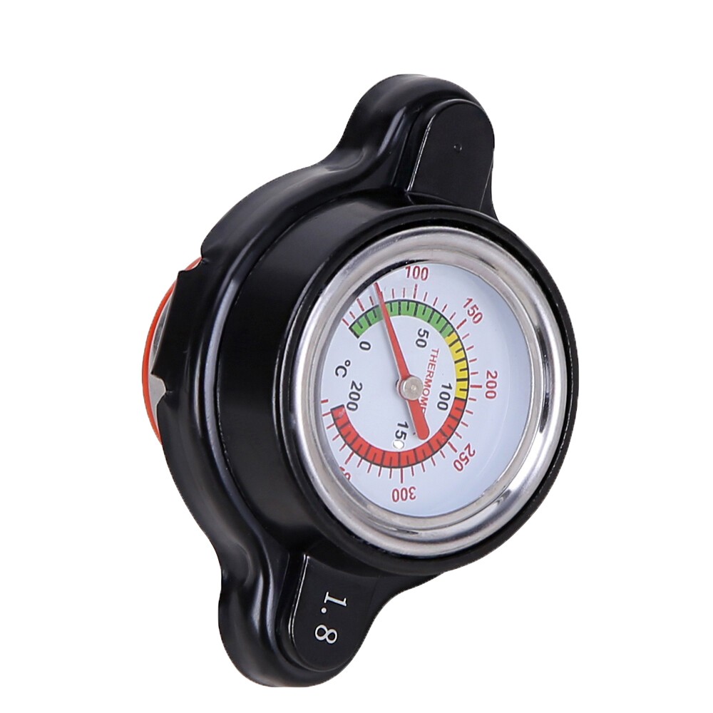 2X High Pressure Radiator Cap with Temperature Gauge 1.8 Bar Digital Indication