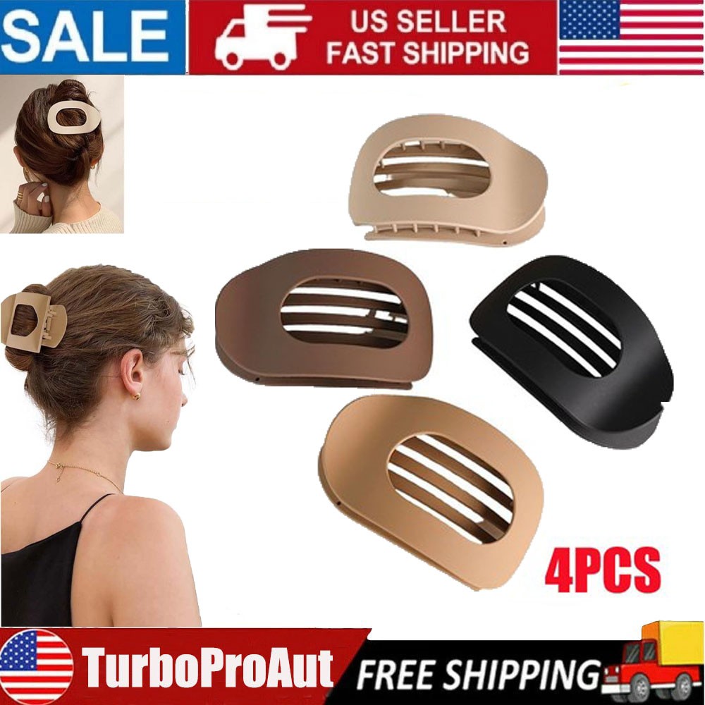 4Pcs Flat Hair Clips Matte Alligator Large Hair Claw Clips Thick Thin Hair Stron