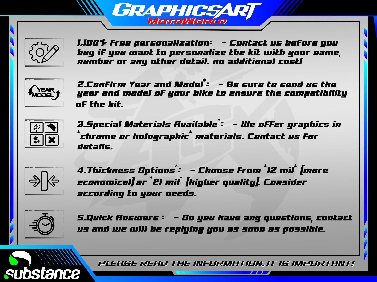 Yamaha YZ250F YZ450F WR250F WR450F 2020-2026 Graphics Kit Custom Decals 87
