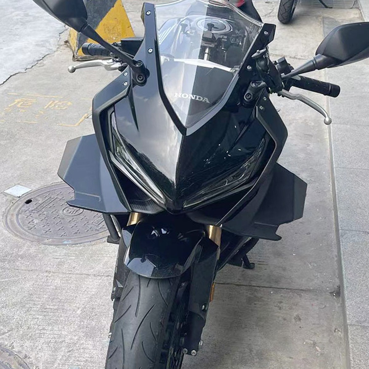 Side Winglets Wing Spoiler Fairing Black Matte For Honda CBR650R 2019-2026