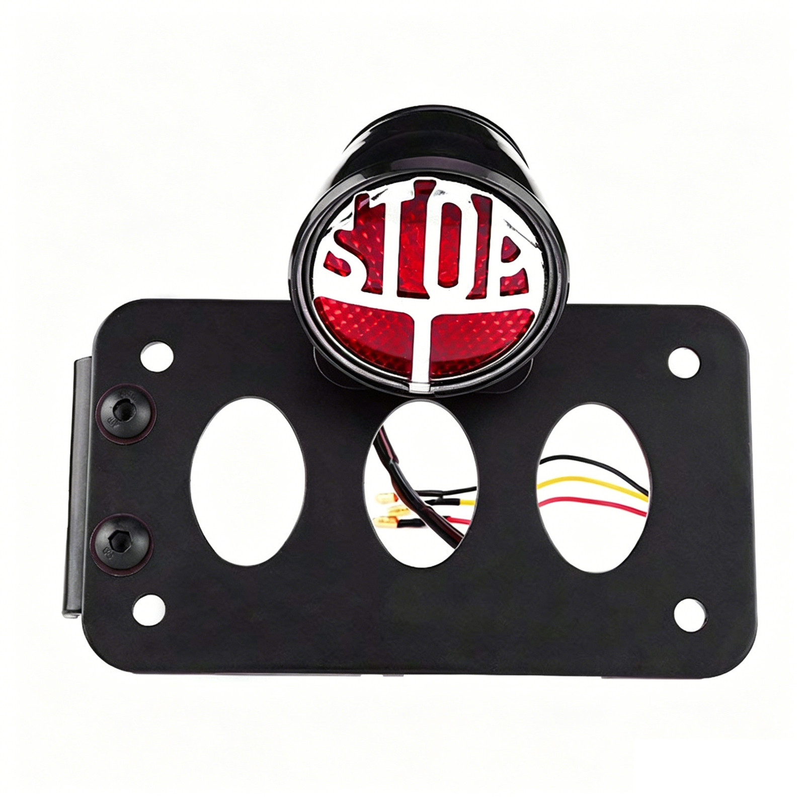 Motorcycle Side Mount Tail Light License Plate Bracket For Harley Chopper Bobber