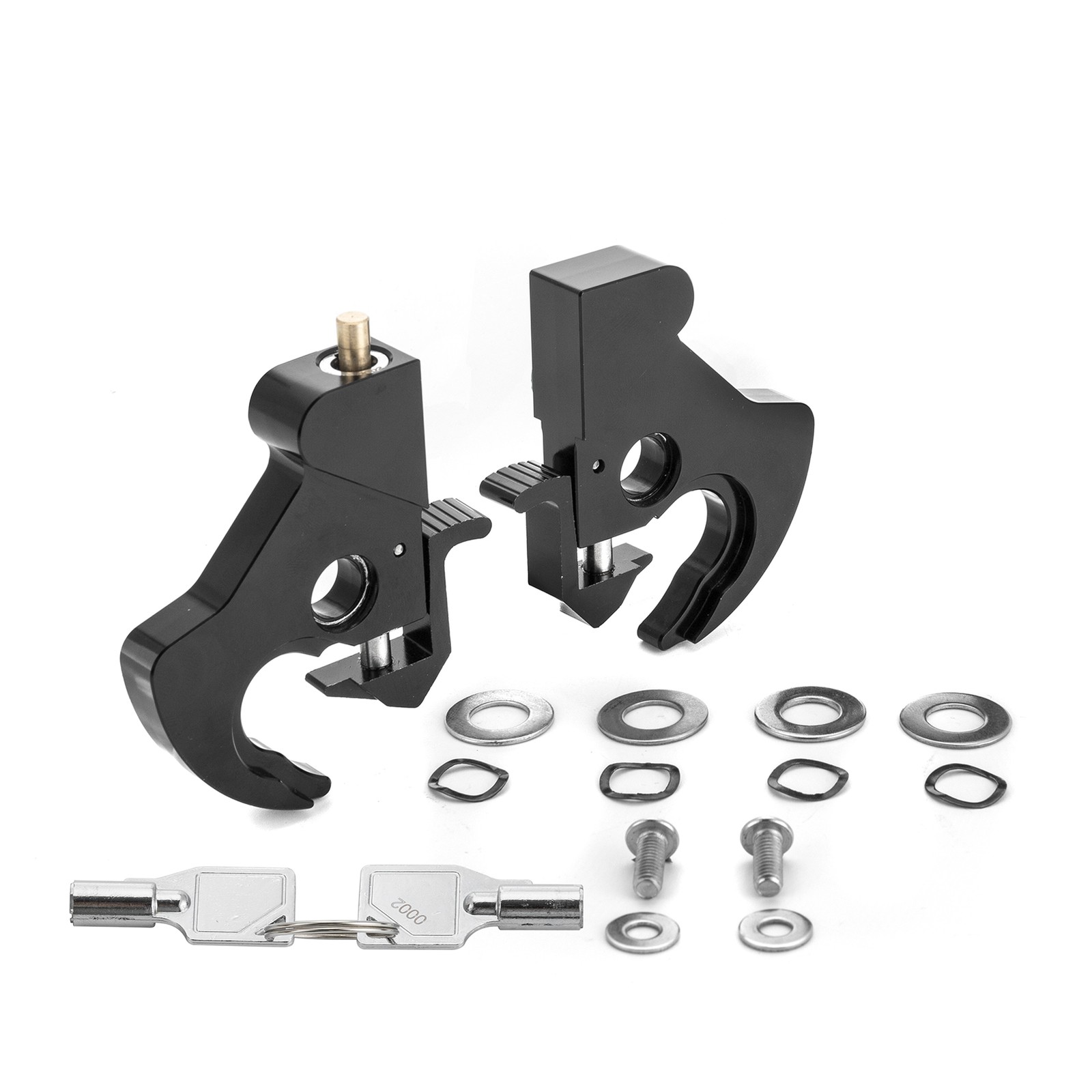 Lockable Rotary Luggage Rack Sissy Bar Docking Latch Clip Kit For Harley Touring