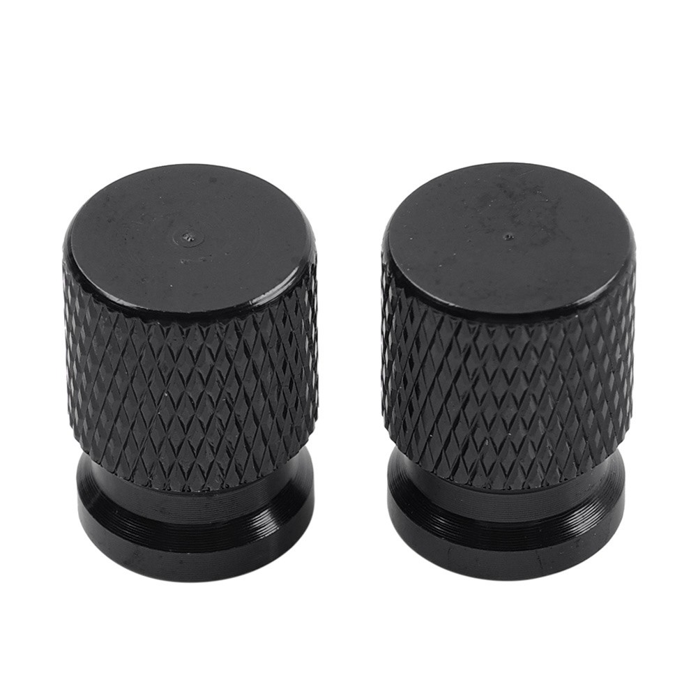 2pcs Tyre Air Valve Caps Stem Cover Cap for Car Truck Motorcycle Bike Black
