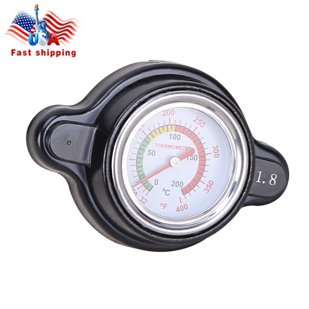 High Pressure Radiator Cap w/ Temperature Gauge 1.8 Bar Radiator Cap 25.6Psi Lmo